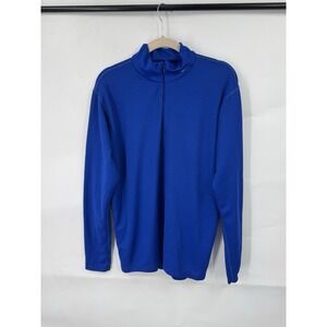 Marmot 1/4 Zip Pullover Men Medium Blue Outdoor Camp Hiking Gorpcore Nature